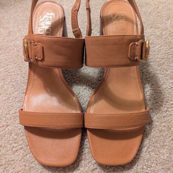 Franco Sarto Women’s Omyrah Heeled Sandal – Size 9, Tan LIKE NEW - Picture 1 of 6